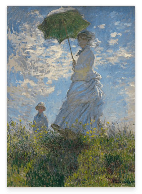 Claude Monet - Frau mit Sonnenschirm - Madame Monet mit ihrem Sohn (1867)