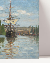 After Hover: Claude Monet - Schiffe auf der Seine bei Rouen (1872/1873)