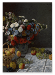 Claude Monet - Stillleben mit Blumen und Früchten (1869)