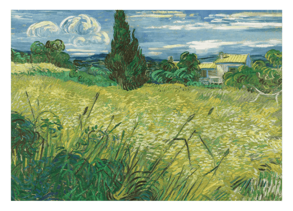 Vincent van Gogh - Grünes Weizenfeld mit Zypressen (1889)