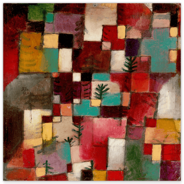 Paul Klee - Rotgrüne und Violett-gelbe Rythmen (1920)