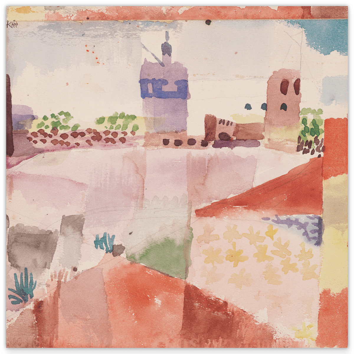 Paul Klee - Hammamet (Tunesien) und ihre Moschee (1914)