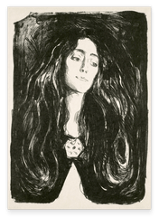 Edward Munch - Die Brosche - Eva Mudocci (1903)