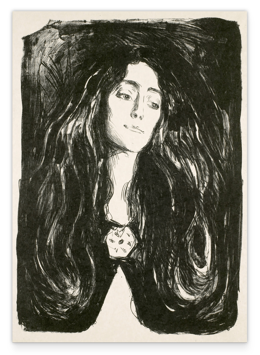 Edward Munch - Die Brosche - Eva Mudocci (1903)