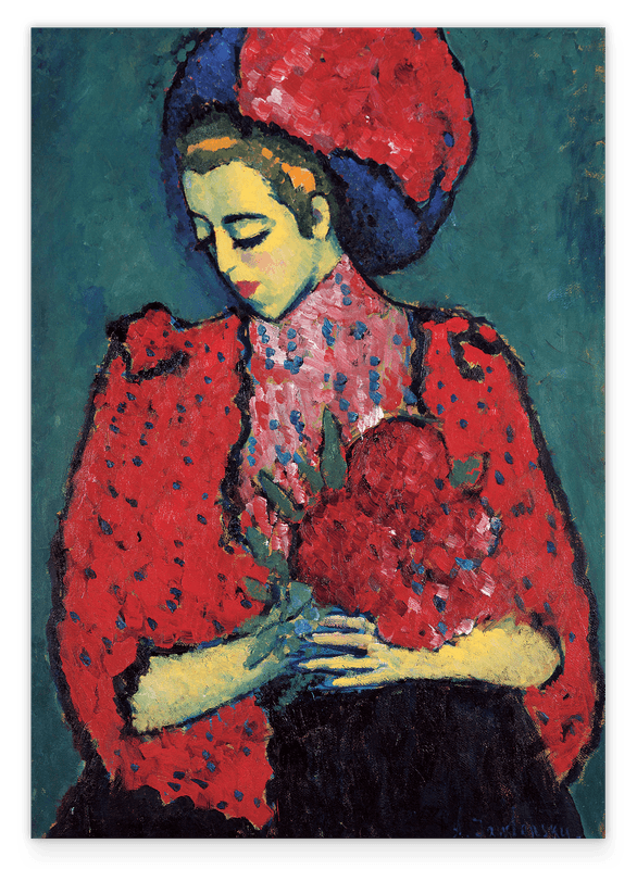 Alexej von Jawlensky - Junge Frau mit Pfingstrose