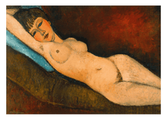 Amedeo Modigliani - Nu Couché au coussin bleu