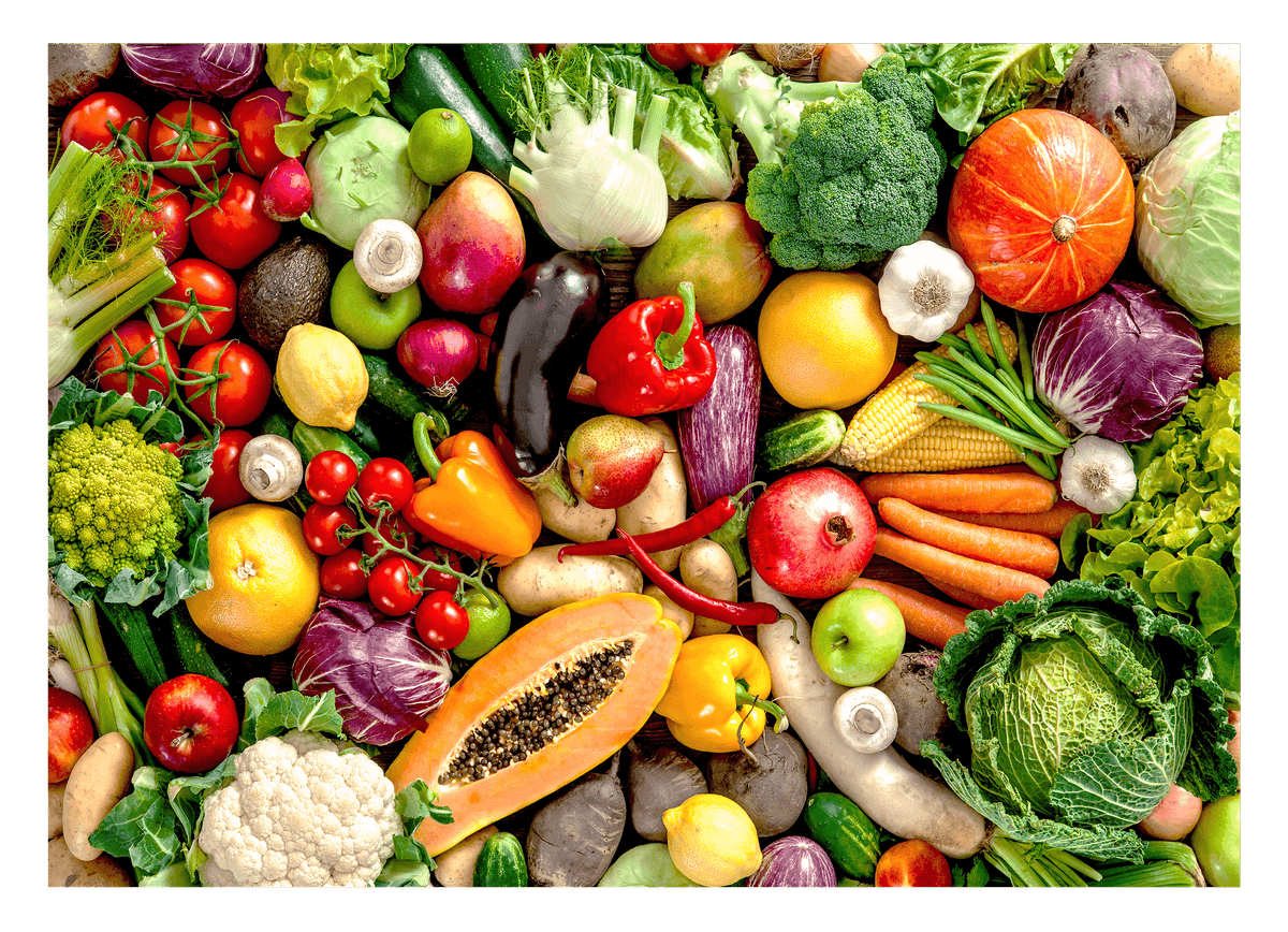 Buntes Obst und Gemüse - Frische Lebensmittel