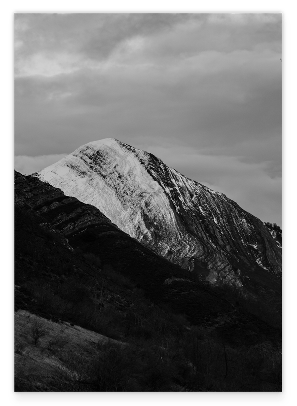 Berge - Schwarz-Weiß