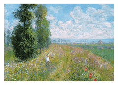 Claude Monet - Wiese mit Pappeln