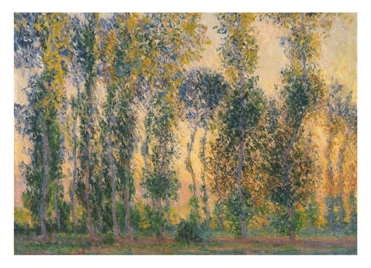 Claude Monet - Pappeln in Giverny bei Sonnenaufgang