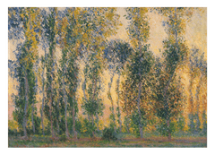 Claude Monet - Pappeln in Giverny bei Sonnenaufgang