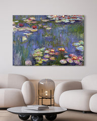 After Hover: Claude Monet Seerosen Gemälde als Kunstdruck für Wohnzimmer, Schlafzimmer