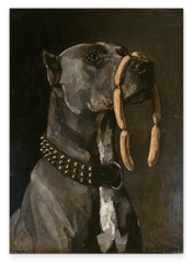 Wilhelm Trübner - Dogge mit Würsten