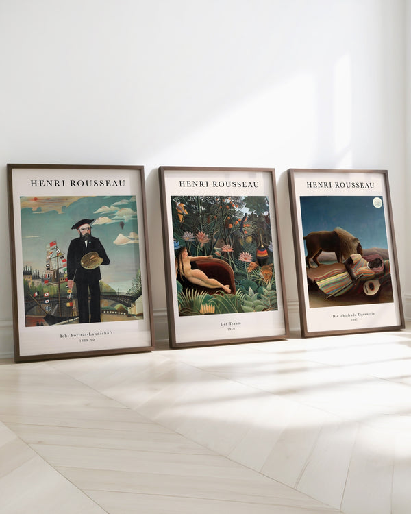 Set aus 3 Postern: Klassiker von Henri Rousseau