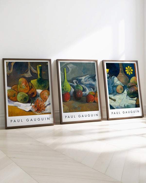 Set aus 3 Postern: Stillleben von Paul Gauguin