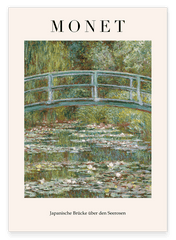 Claude Monet - Museum-Poster Japanische Brücke über den Seerosen