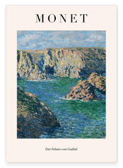 Claude Monet - Museum-Poster Der Felsen von Guibel