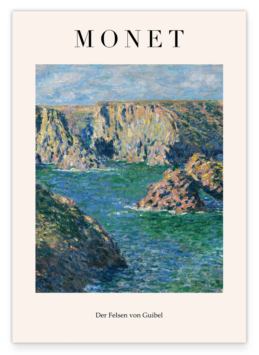 Claude Monet - Museum-Poster Der Felsen von Guibel
