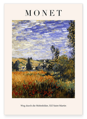 Claude Monet - Museum-Poster Weg durch die Mohnfelder