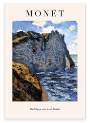 Claude Monet - Museum-Poster Die Klippe von Aval