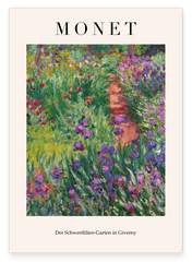 Claude Monet - Museum-Poster Der Schwertlilien-Garten in Giverny