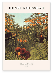 Henri Rousseau - Museum-Poster Affen im Urwald