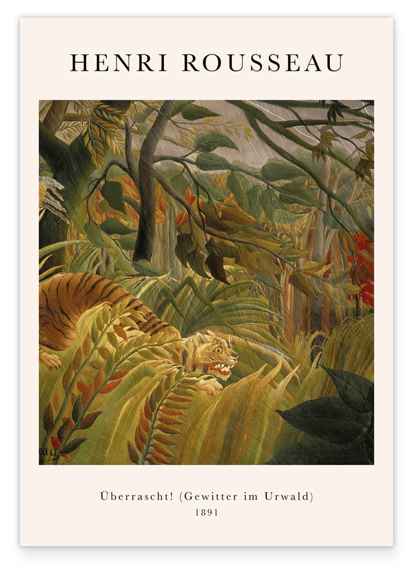 Henri Rousseau - Museum-Poster Überrascht! Gewitter im Urwald