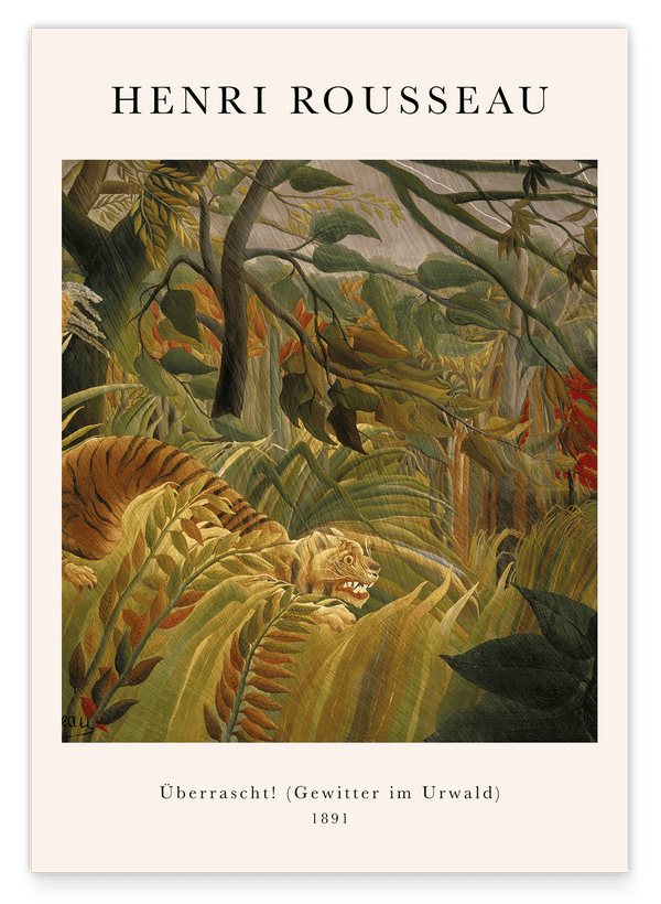 Henri Rousseau - Museum-Poster Überrascht! Gewitter im Urwald