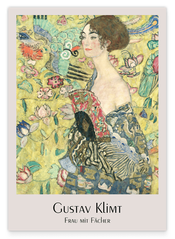 Gustav Klimt - Museum-Poster Frau mit Fächer