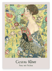 Gustav Klimt - Museum-Poster Frau mit Fächer