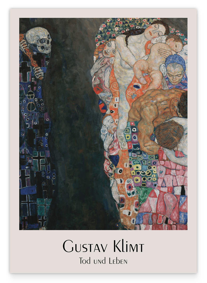 Gustav Klimt - Museum-Poster Tod und Leben II