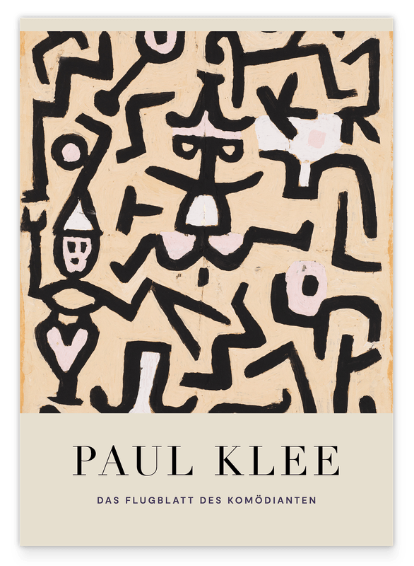 Paul Klee - Museum-Poster Das Flugblatt des Komödianten