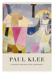 Paul Klee - Museum-Poster Schwarze Säulen in der Landschaft