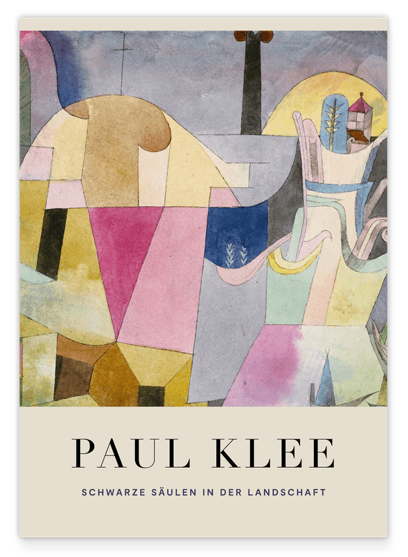 Paul Klee - Museum-Poster Schwarze Säulen in der Landschaft