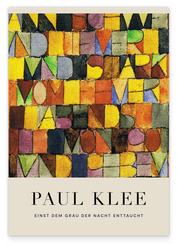 Paul Klee - Museum-Poster Einst dem Grau der Nacht enttaucht