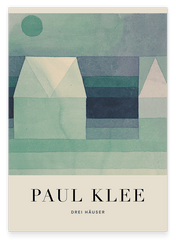 Paul Klee - Museum-Poster Drei Häuser