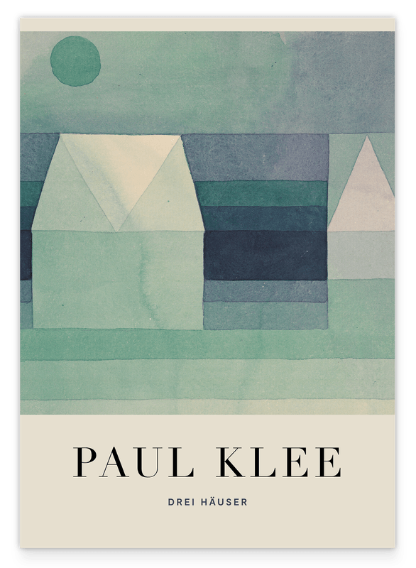 Paul Klee - Museum-Poster Drei Häuser