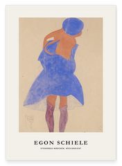 Egon Schiele - Museum-Poster I Stehendes Mädchen, Rückansicht