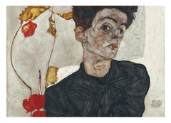 Egon Schiele - Selbstportrait mit Physalis