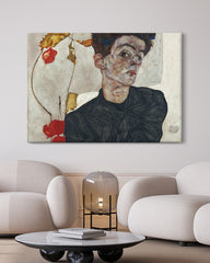 After Hover: Egon Schiele - Selbstportrait mit Physalis