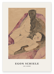 Egon Schiele - Museum-Poster I Zwei Liegende