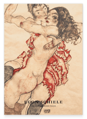 Egon Schiele - Museum-Poster II Zwei sich umarmende Frauen