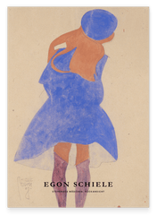 Egon Schiele - Museum-Poster II Stehendes Mädchen, Rückansicht