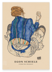 Egon Schiele - Museum-Poster II Sitzende Frau, Rückansicht