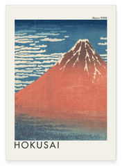 Katsushika Hokusai - Museum-Poster Südwind, klarer Himmel (Gaifū kaisei)