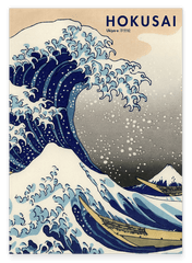 Katsushika Hokusai - Museum-Poster III Die Welle - Unter der Welle vor Kanagawa (Kanagawa Oki Nami Ura) oder: "Die Große Welle"