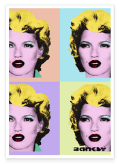 Banksy - Museum-Poster 4 x Kate Moss im Pop-Art Stil von Marilyn Monroe