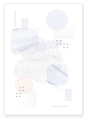 Data Sience - Abstrakte Form in Grau