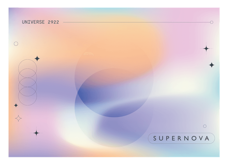 Supernova - Kreise in Pastellfarben