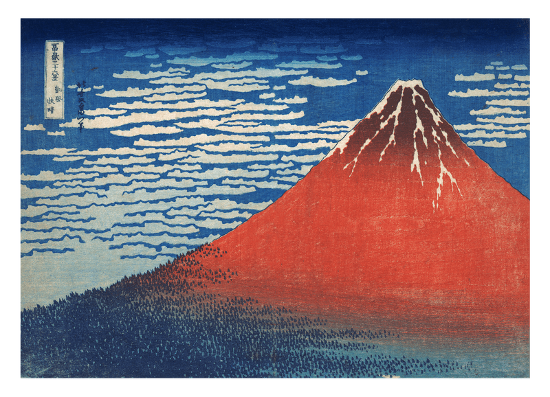 Katsushika Hokusai - Mount Fuji Südwind, klarer Himmel (Gaifū kaisei)